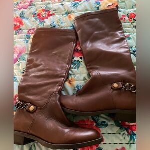 Heath Ceramics Chestnut Leather Heeled Boots